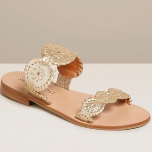 Gold Jack Rogers Lauren sandals